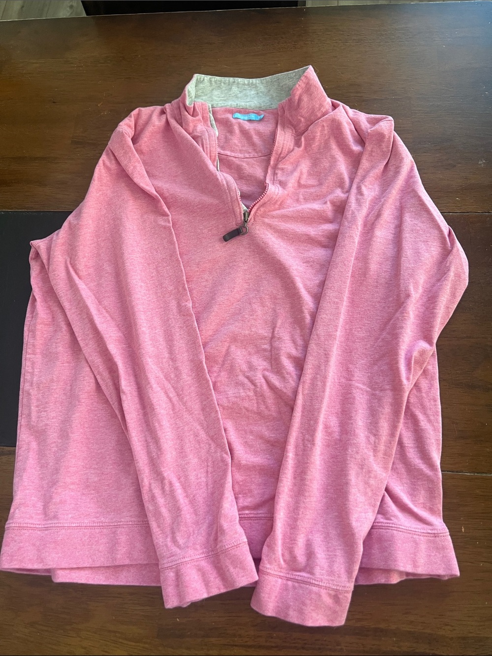 Men's Pink Quarter-Zip Jersey Pullover